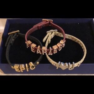 3 Contemporary women’s bracelets - Faux leather